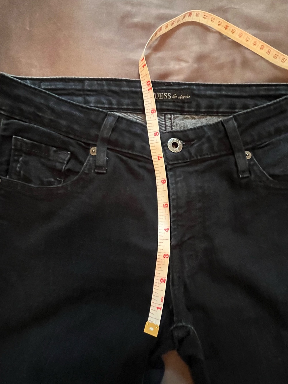 Guess Dark Navy Washed Skinny Jeans - Picture 9 of 16